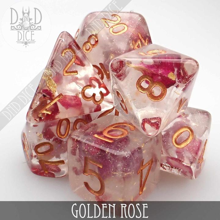 Immagine prodotto DnD Dice Golden Rose Dice Set