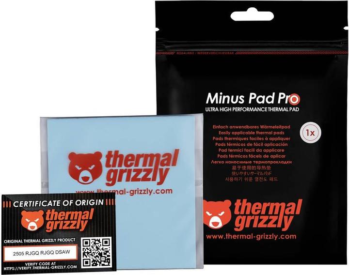 Actual product image Thermal Grizzly TG Minus Pad Pro - 100x100x1,0 mm (1 mm)