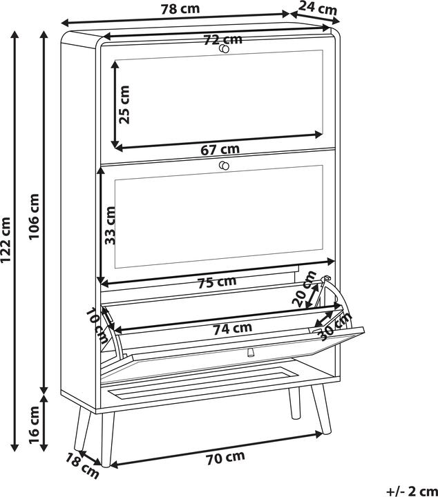 Immagine prodotto Beliani Moura (78 x 24 x 122 cm)