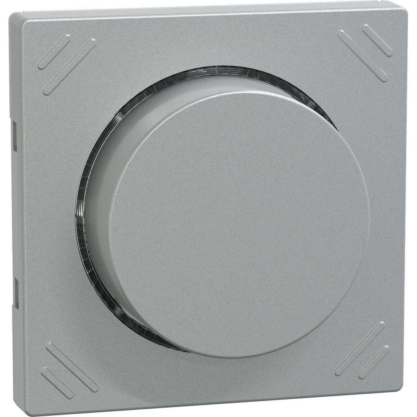Merten, Lichtschalter + Storenschalter, Drehregler-Modul, aluminium, System M MEG5252-0460