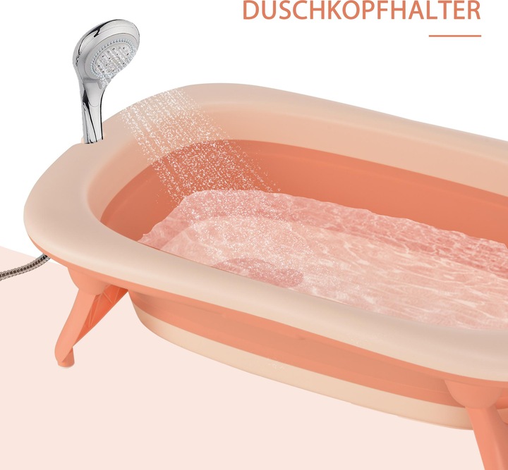 Immagine prodotto Homcom Vasca da bagno pieghevole per bambini con lavabo e tazza per shampoo