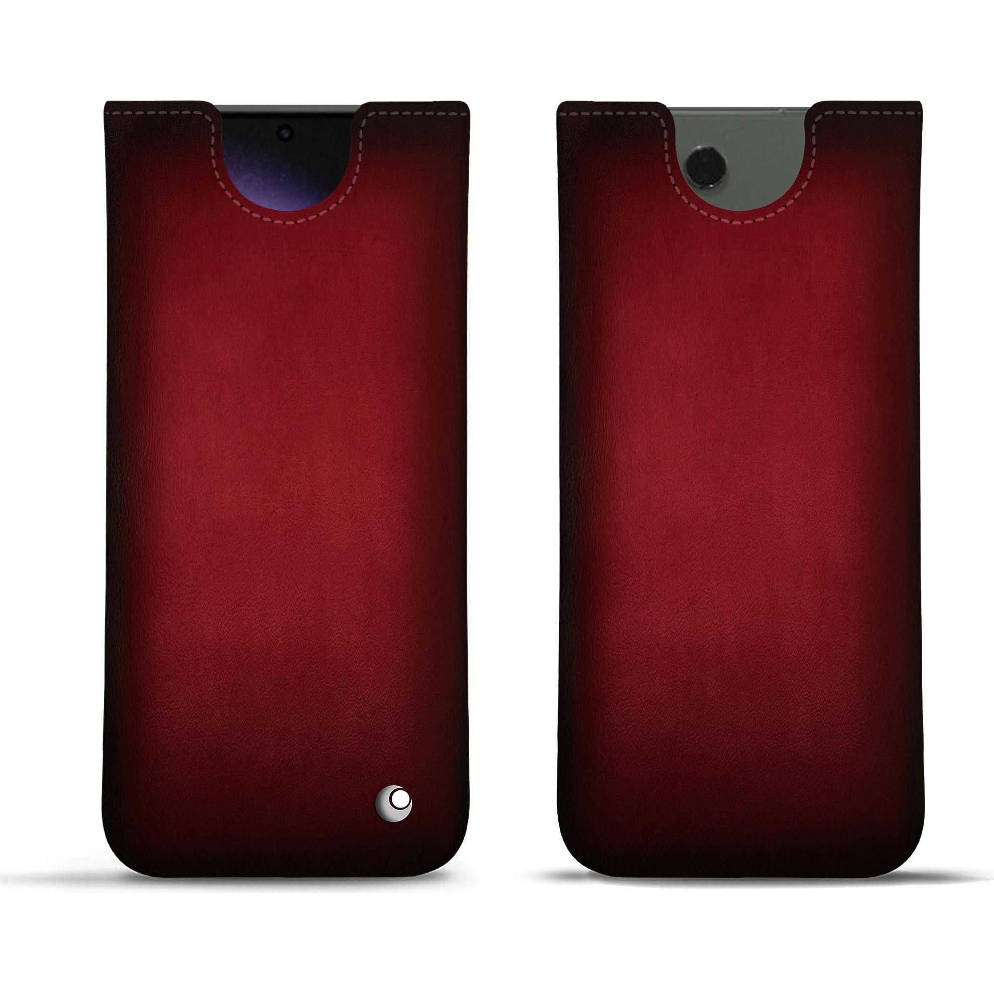 Noreve Lederschutzhülle (Samsung Galaxy S24 Ultra), Smartphone Hülle, Rot