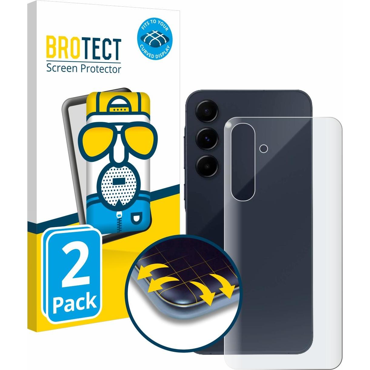 BROTECT Fullscreen Schutzfolie Displayschutz Folie Matt Entspiegelungsfolie (2 Stück, Samsung Galaxy A55), Smartphone Sc...