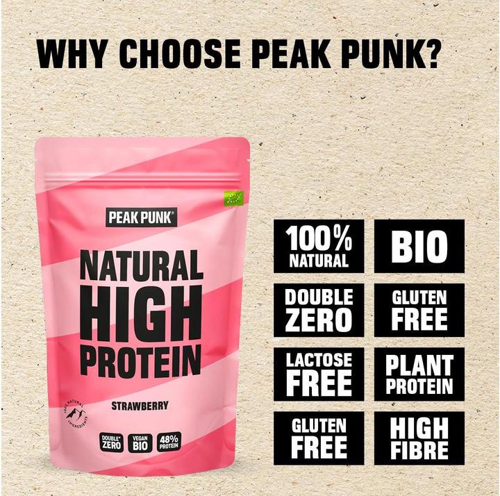 Produktbild Peak Punk Bio High Protein Shake (Strawberry, 1 Stk., 250 g)