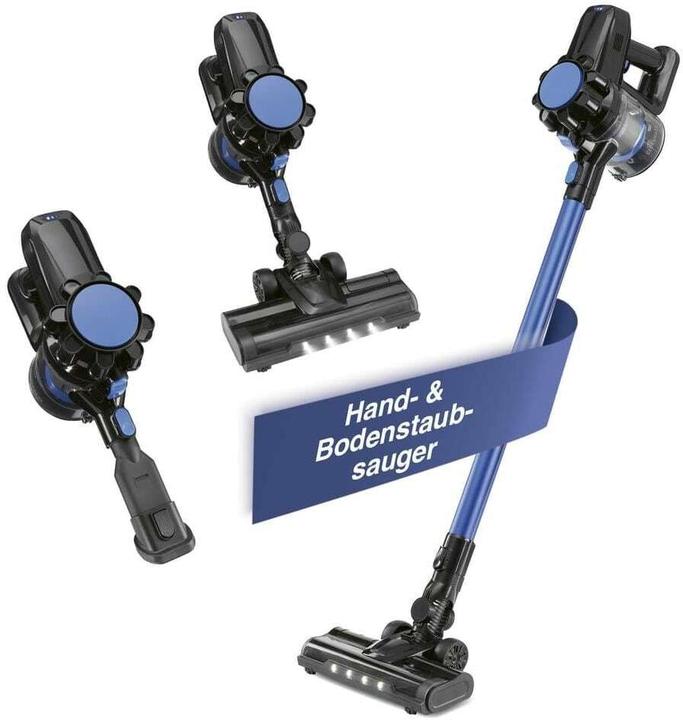 CleanMaxx Akku-Hand- und Stielsauger Blau/Schwarz
