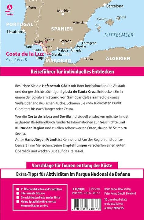 Image du produit Reiseführer Costa de la Luz - mit Sevilla (Allemand, Hans-Jürgen Fründt, 2024)