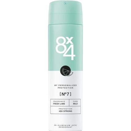 8X4, Deodorante, 9350 Deodorante Spray n. 7 lime fresco, 150ml (Getto vaporizzato, 150 ml)
