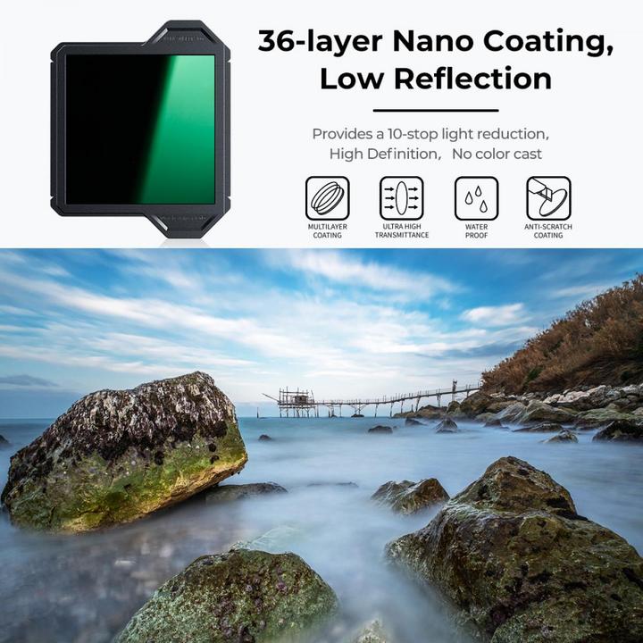 Produktbild K&F Concept Concept Filterkit Square X-Pro: Houder CPL ND1000 (ND- / Graufilter, 100 mm)