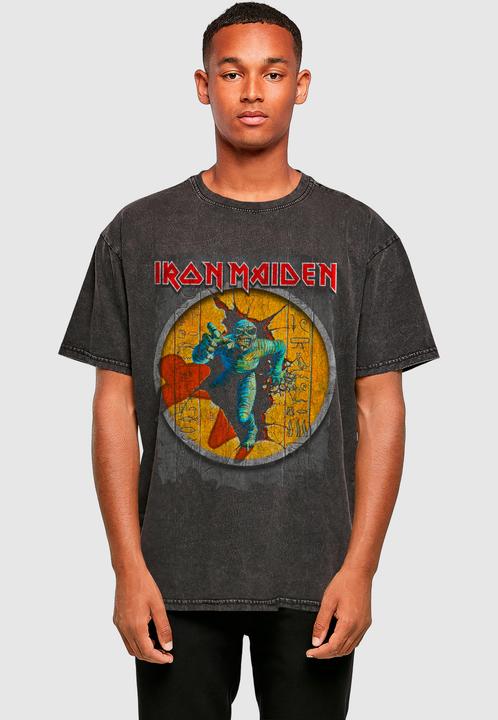 Produktbild Merchcode Powerslave - Mummy Circle Ripped Paper Acid Washed Oversize Tee - 190103 (M)