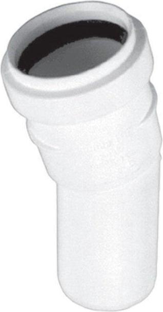 Actual product image Csdk SL HTP bend 30 degrees 40 mm with 1 sleeve white (Angled connection)
