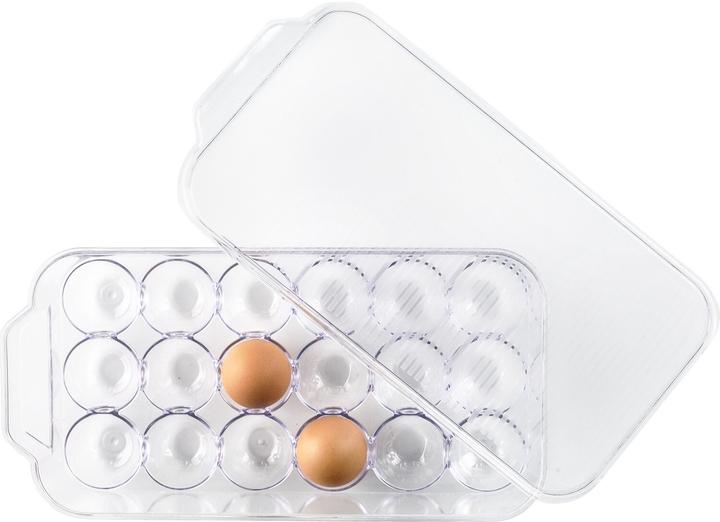 Produktbild Ibili Eierbehälter für 18 Eier Kunststoff 33 x 17 cm Praktische Aufbewahrungslösung für bis zu 18 Eier