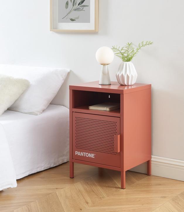 Actual product image Pantone Nachttisch Metall terracotta 40cm (40 x 35 x 58 cm)