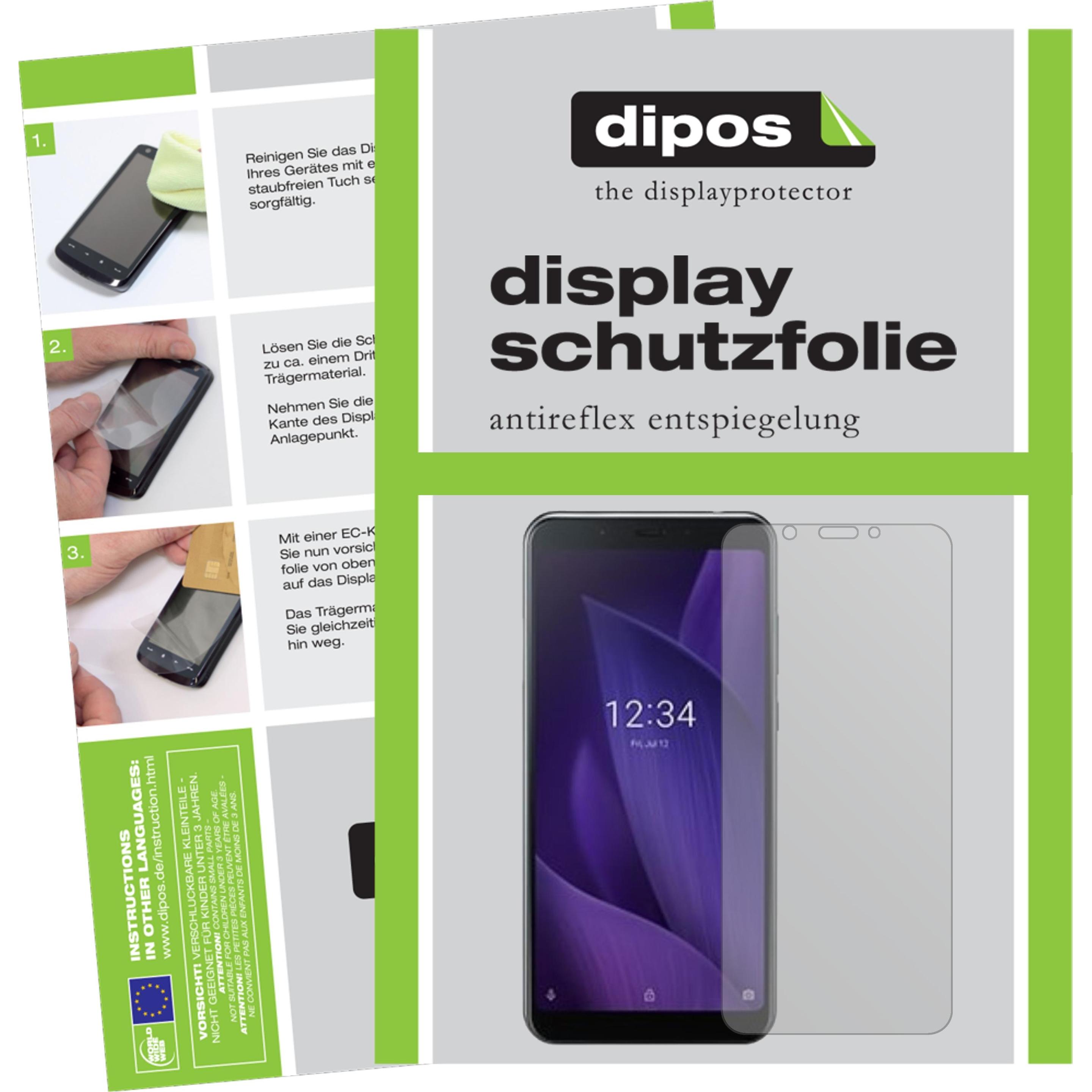 Dipos Displayschutzfolie Antireflex (2 Stück, Sharp Aquos V), Smartphone Schutzfolie, Transparent