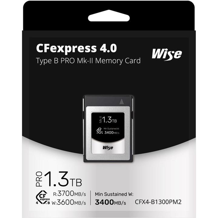 Produktbild Wise CFexpress 4.0 Type B PRO 1,3TB MK-II WI-CFX4-B1300PM2 (1300 GB, CFexpress Typ B)