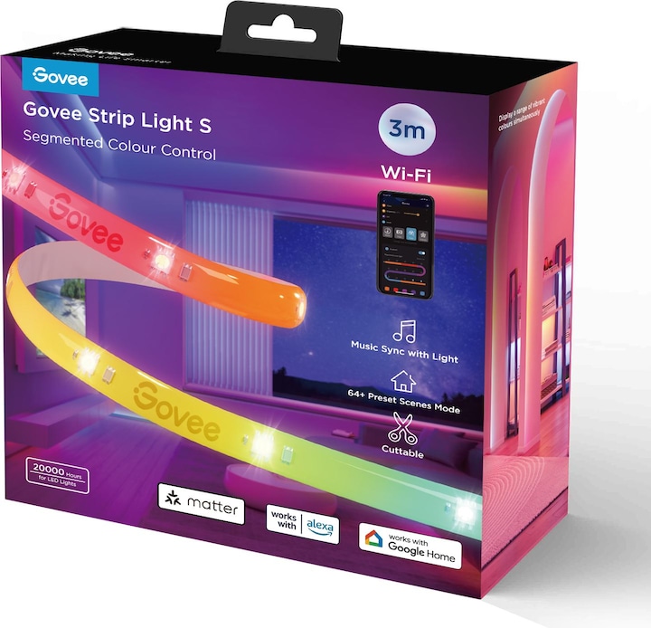 Actual product image Govee LED Strip Lights (RGBIC, 300 cm, Indoor)