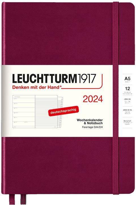 Leuchtturm1917 Calendrier hebdomadaire (A5, Allemand)