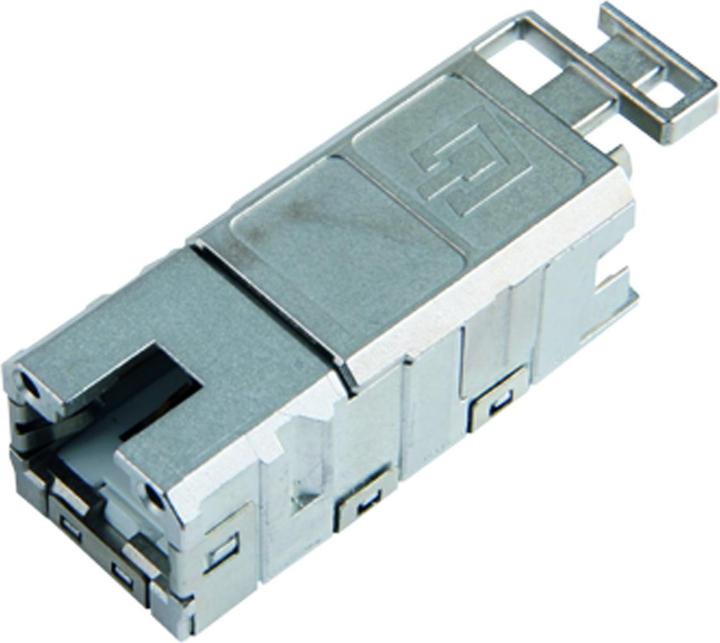 Actual product image Telegärtner Socket, TP/RJ45, field attachable,CAT6A,STX,Black, for solid wire and stranded wire (U/UTP, CAT6a, 0.04 m)