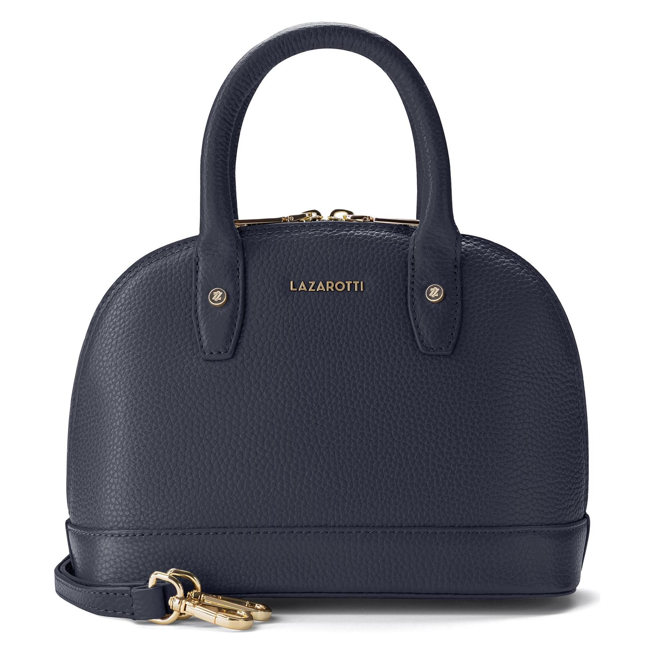 Lazarotti, Damen, Handtasche, Bologna Leather Handtasche Leder 24 Cm, Blau