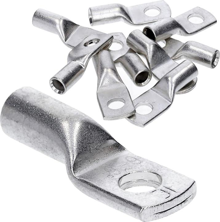 Kalitec 10 Stück HR16-6 Handelsübliche Rohrkabelschuhe 16mm² M6 I ohne Sichtloch I Made in Germany