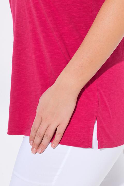 Image du produit Ulla Popken T-shirt, motif palmiers, oversize, col V, manches courtes (62)