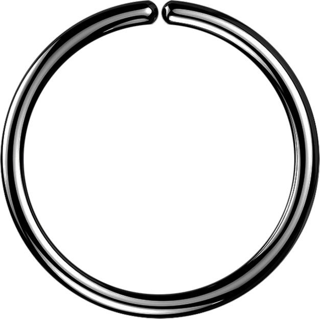 Produktbild Star Piercing Micro Piercing Ring schwarz (ohne Messing, Chirurgenstahl 316L)