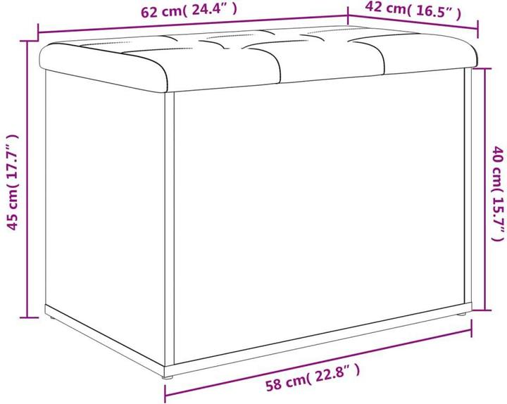 Immagine prodotto VidaXL Panca con contenitore in cemento grigio 62x42x45 cm (42 cm)