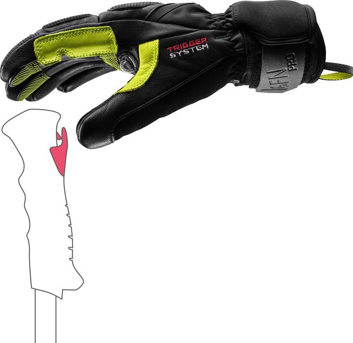 Produktbild Leki HANDSCHUHE Griffin Pro 3D schwarz/limone (7)