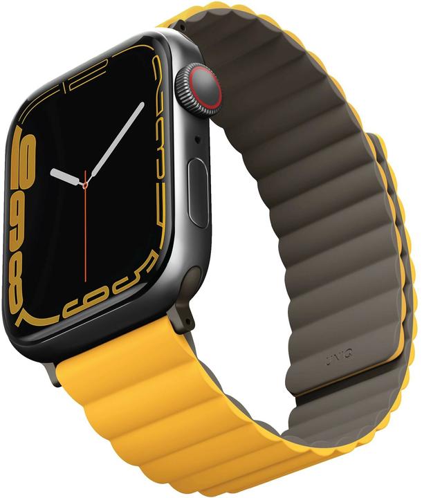 Produktbild Uniq pasek Revix Apple Watch Series 1/2/3/4/5/6/7/8/SE/SE2/Ultra 42/44/45/49mm. Reversible Magnetic (49 mm, 42 mm, 44 mm, 45 mm, Edelstahl, Silikon)