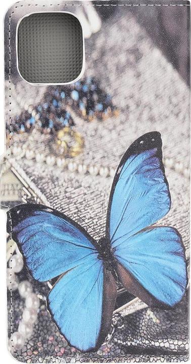 Image du produit Cover-Discount iPhone 12 / 12 Pro - Étui en cuir bleu papillon (Apple iPhone 12, Apple iPhone 12 Pro)