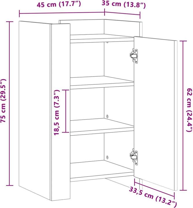 Immagine prodotto VidaXL Credenza (45 x 35 x 75 cm)