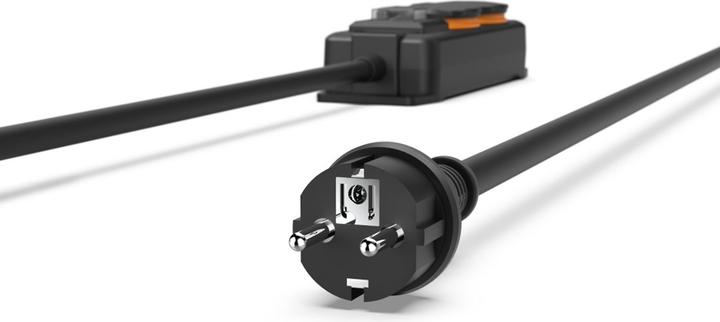 Produktbild Hama Steckdosenleiste, 2-fach, für aussen IP44, Schalter, Wandmontage, 2 m, Schw. (2x, CEE 7/3, 2 m)