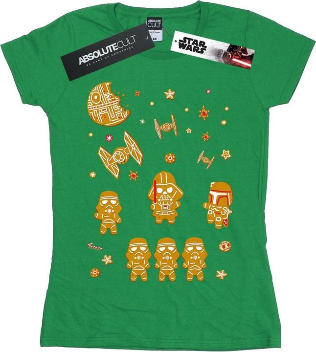 Actual product image Star Wars Womens/Ladies Gingerbread Empire Cotton T-Shirt (XL)