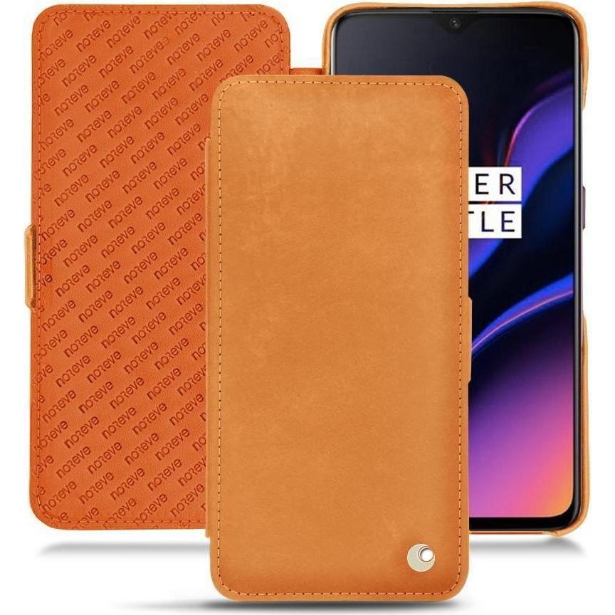 Noreve Lederschutzhülle horizontal (OnePlus 6T), Smartphone Hülle, Orange