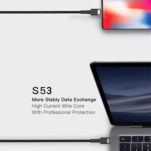 Actual product image Orsen S53 Type C to Type C 3A 1m black (1 m)
