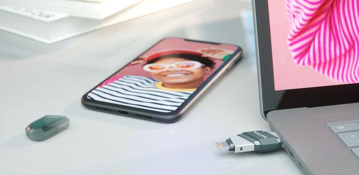 Produktbild SANDISK iXpand Flash Drive Flip (64 GB, Micro USB-B, USB-A)