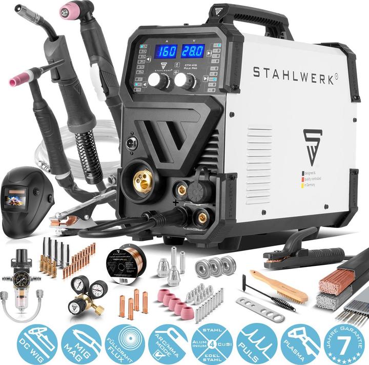 Produktbild Stahlwerk Kombi Schweissgerät CTM-416 PULS Pro Vollausstattung 6 in 1 160 A