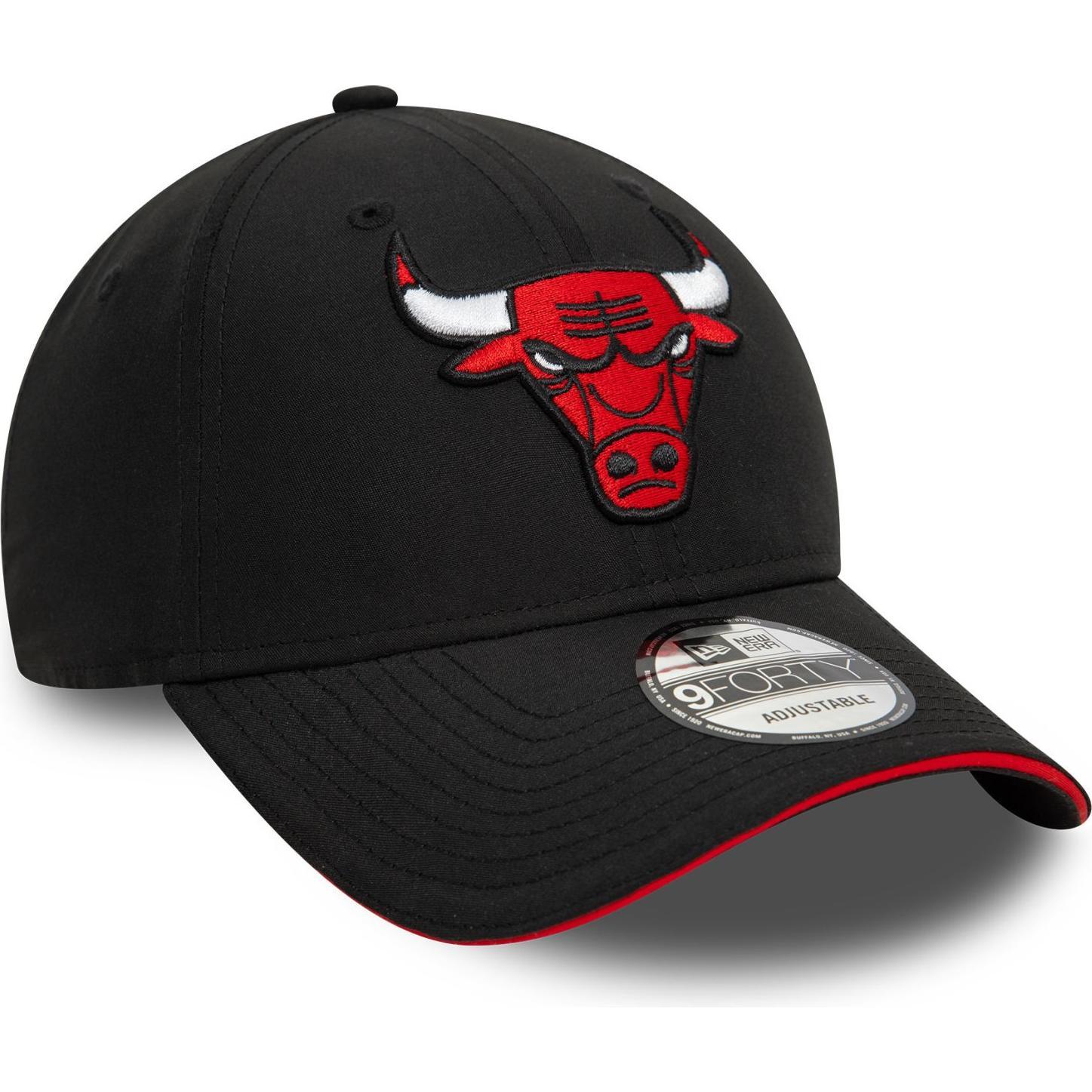 New Era, Herren, Cap, 9Forty Strapback Cap MICROFIBRE Chicago Bulls, Schwarz