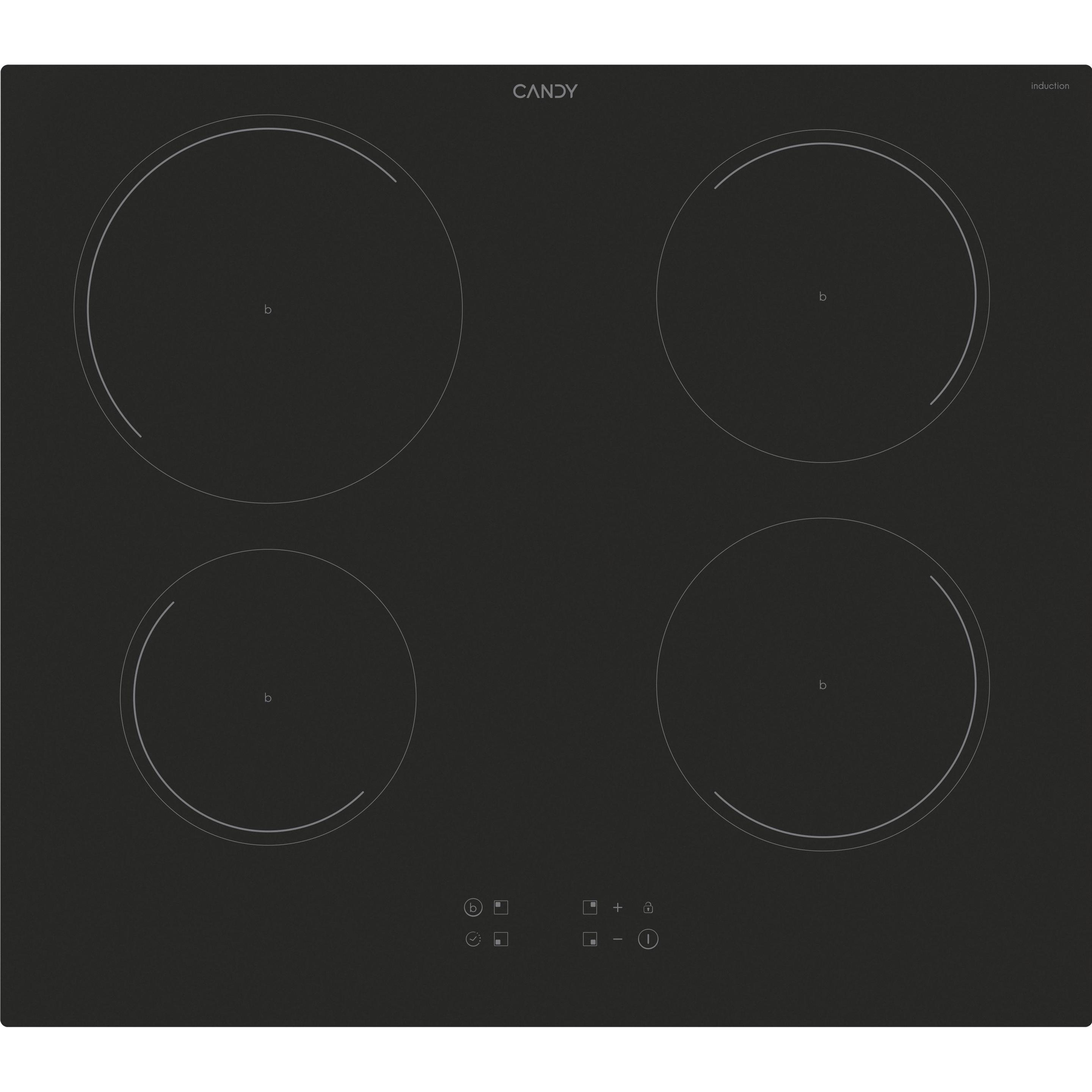 Candy Idea CITT642C/E1 Nero Da incasso 60 cm Piano cottura a induzione 4 Fornello(i), Piano di cottura, Nero