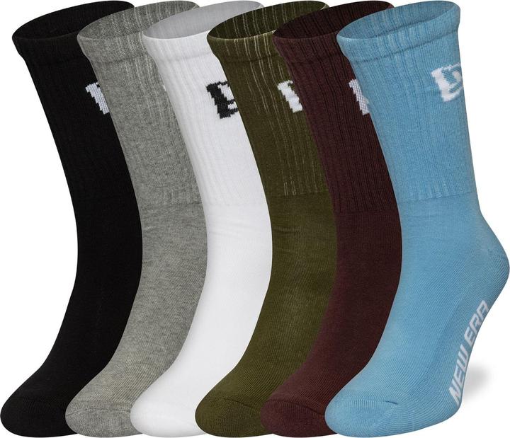 Immagine prodotto New Era Unisex Socken - FLAG CREW 6er Pack multi - 35-38 (confezione da 6, 35 - 38)
