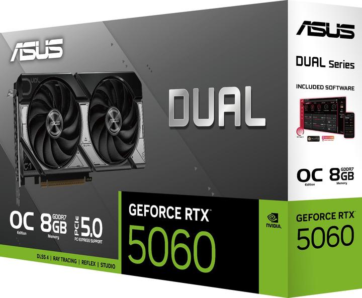 Productafbeelding ASUS Dual GeForce RTX 5060 OC (8 GB, GDDR7)