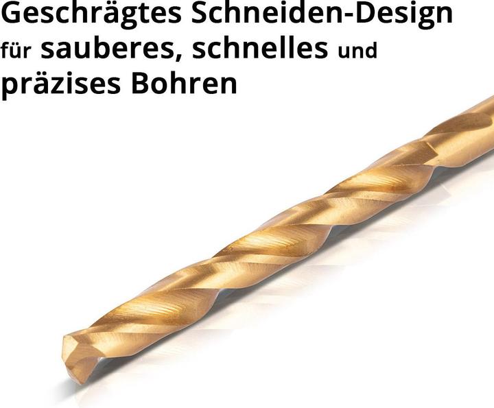 Actual product image Stahlwerk Universal twist drill set 2-5 mm with hexagonal shank 10-piece (2, 2.5, 3, 3.2, 3.5, 3.8 mm, 4, 4.5, 4.8, 5 mm)