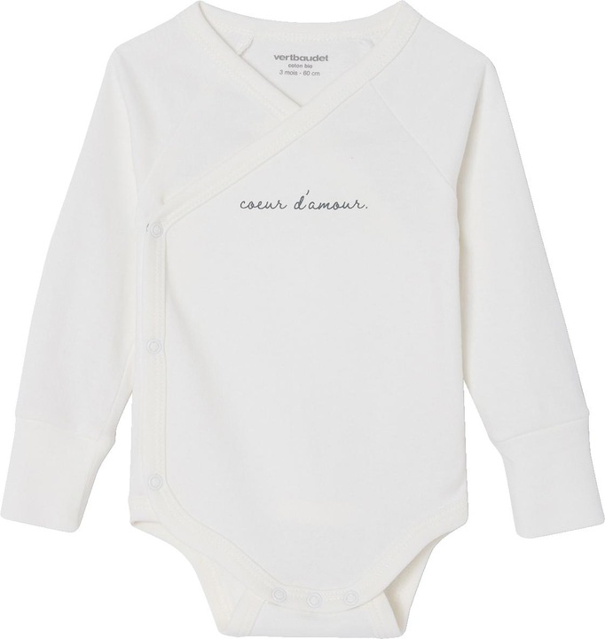 Actual product image Vertbaudet Bio-Kollektion: 5er-Pack mitwachsende Baby Wickelbodys, Langarm (50)