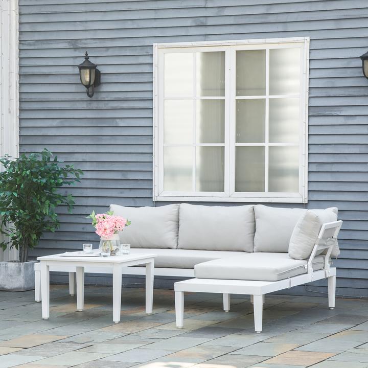 Actual product image Outsunny Garden furniture set with washable cushions