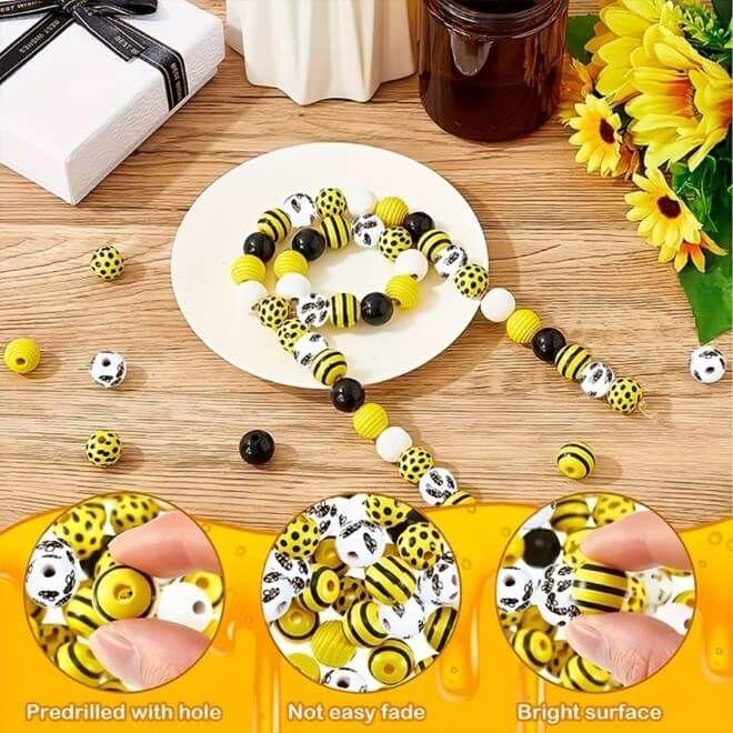 Image du produit MU Classic Bijoux en perles de bois d'abeille pour le bricolage