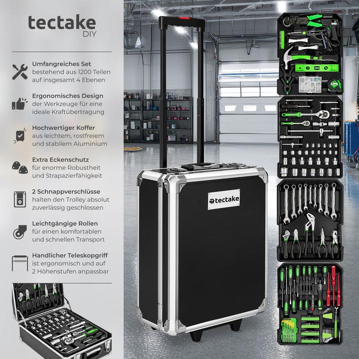 Actual product image tectake Trolley Tool Case (1200 pieces)