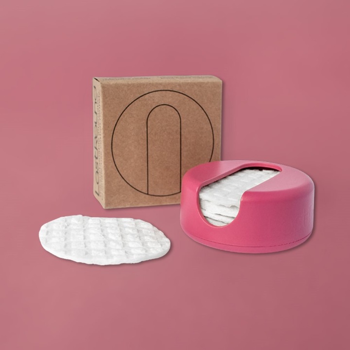 Actual product image LastObject LASTROUND Disp Reuse cotton pads red 6pcs.