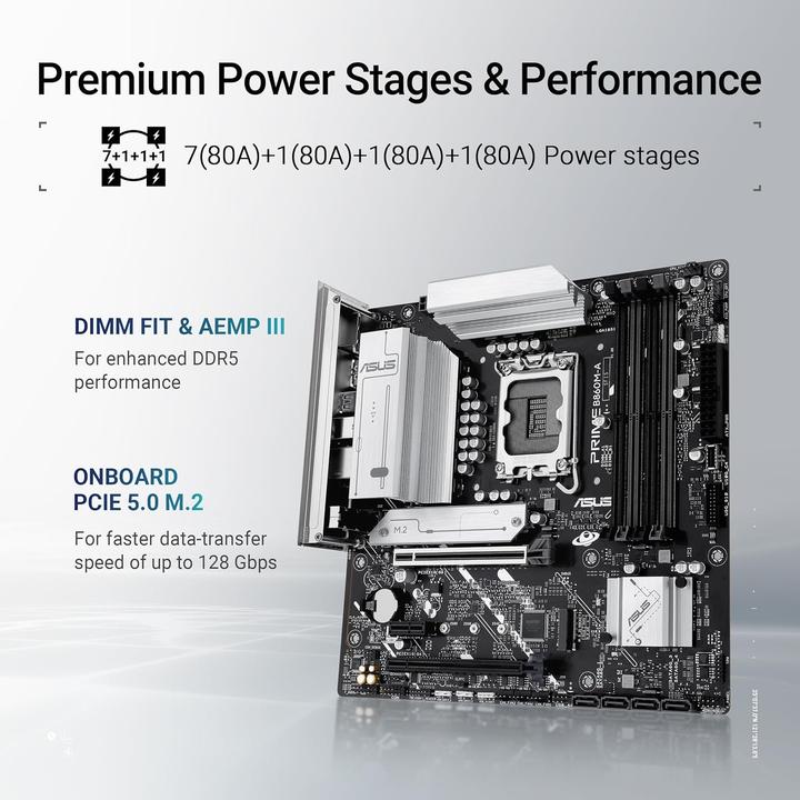 Productafbeelding ASUS PRIME B860-PLUS WIFI (LGA 1851, Intel B860, ATX)