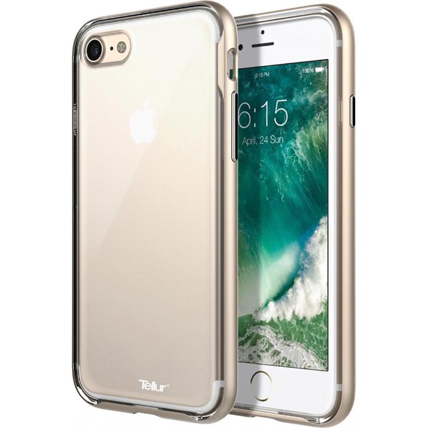 Tellur Cover Premium Protector Fusion for iPhone 7 gold (Apple iPhone 7), Smartphone Hülle, Gold, Schwarz