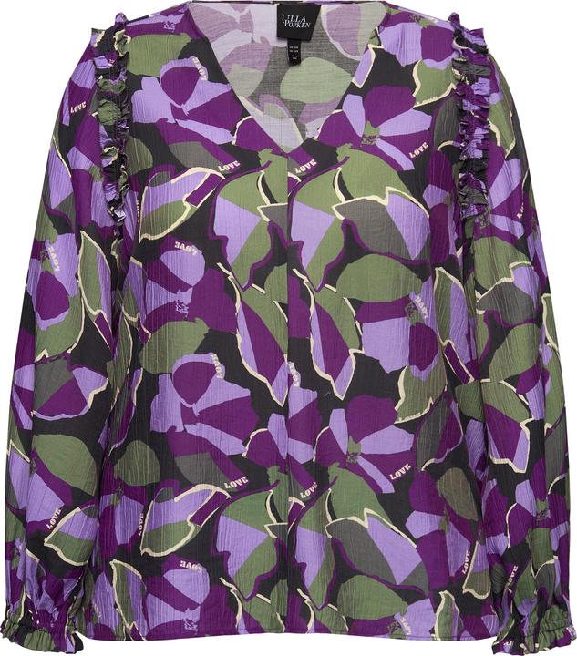Produktbild Ulla Popken Bluse, A-Linie, Tunika-Ausschnitt, Ziernähte, 3/4-Arm (42, 44)
