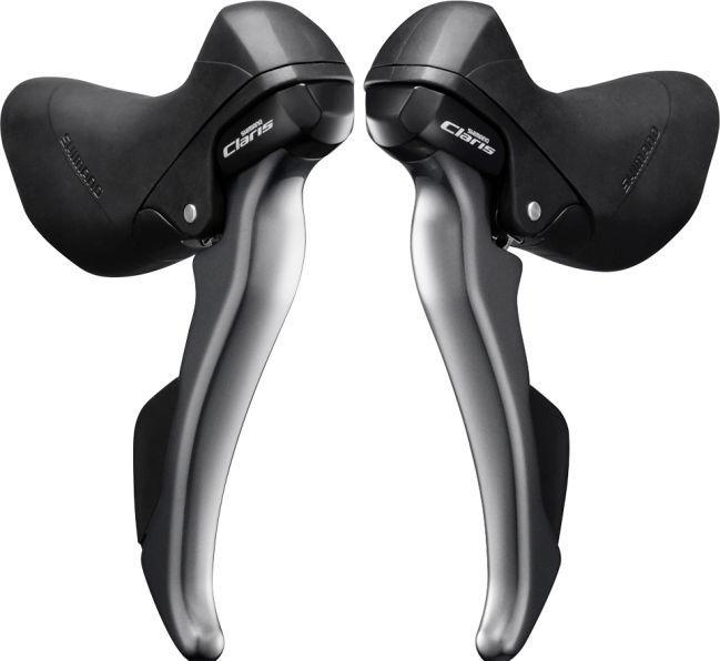 Actual product image Shimano Claris ST-R2000/-R2030 gear/brake lever pair 2x8s